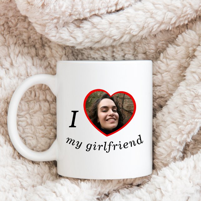 Mug I Love My Girlfriend Boyfriend Custom Photo Text (Créateur téléchargé)