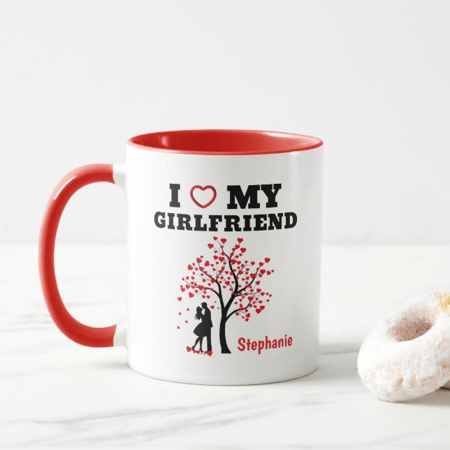 Mug I Love my Girlfriend deux tons (Avec donut)