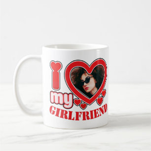 Mug I Love My Girlfriend Photo Texte personnalisé