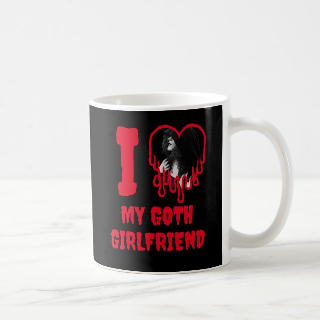 Mug I Love My Goth Girlfriend Dripping Red Heart Photo (Droite)