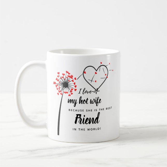Mug I Love My WIFE - Meilleur ami PHOTO personnalisée (Gauche)