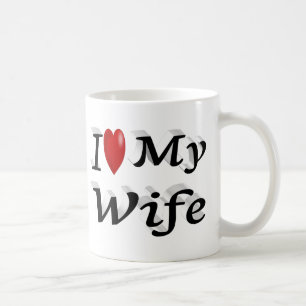 Mug I Love My Wife mignon texte noir
