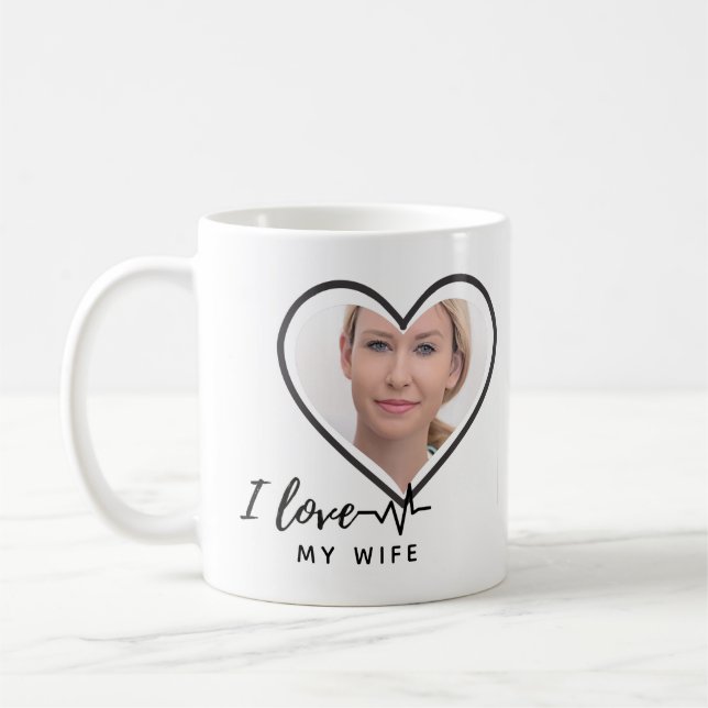 Mug I Love My Wife PHOTO Don - Meilleur Ami Personnali (Gauche)