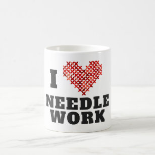 Mug I Love Needlework Cross Stitch