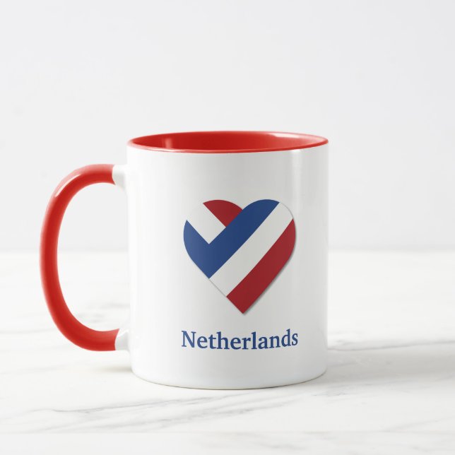 Mug I Love Netherlands Flag (Gauche)