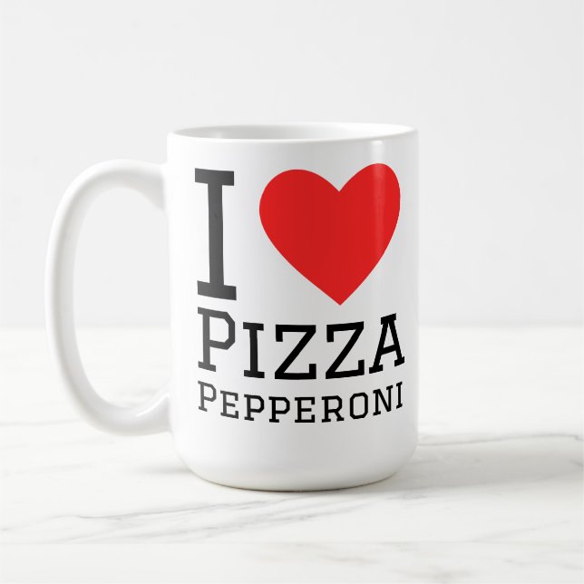 Mug I love pepperoni pizza  (Gauche)