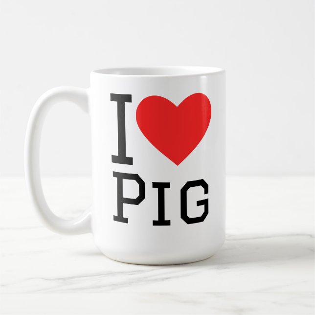 Mug I love pig (Gauche)
