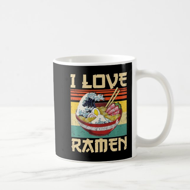 Mug I Love Ramen Japonais mignonne Kawaii Anime Cadeau (Droite)