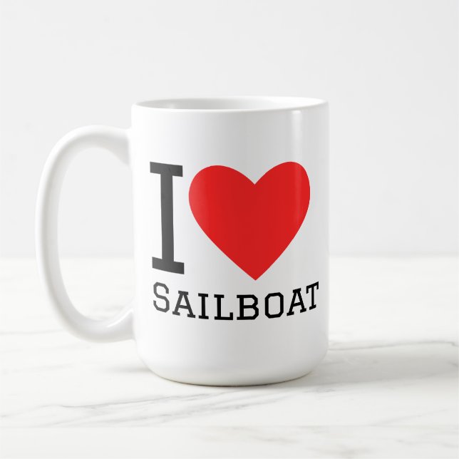Mug I love sailboat (Gauche)