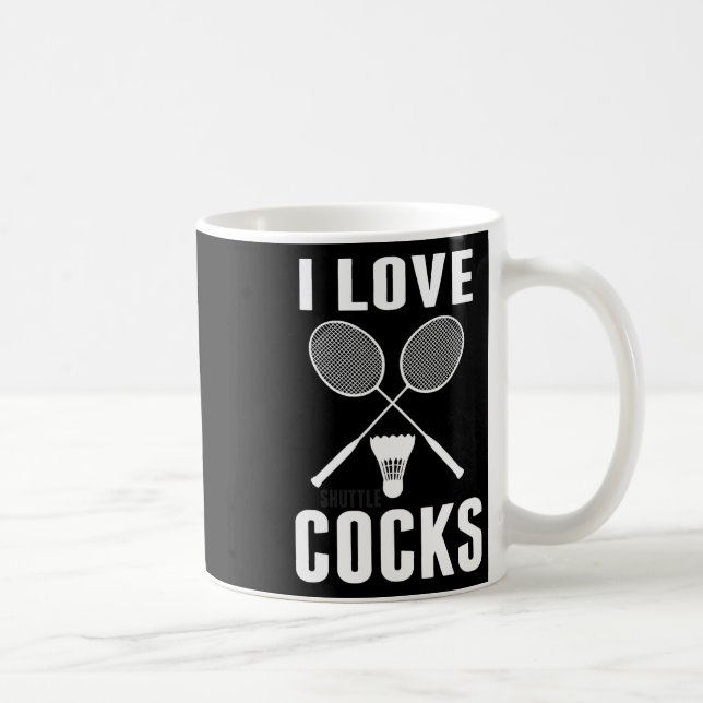 Mug I Love Shuttles Funny Badminton Papa (Droite)