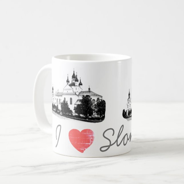 Mug I Love Slonim Belarus Architecture Church (Devant gauche)