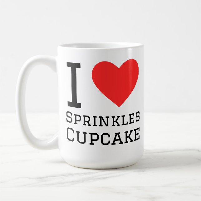 Mug I love sprinkles cupcake (Gauche)