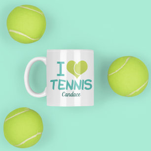 Mug I Love Tennis Cute Custom