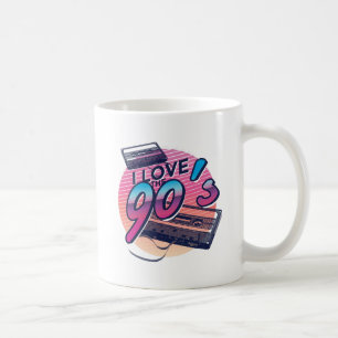 Mug I Love the 90s Funny Retro Tape Cassette Anniversa