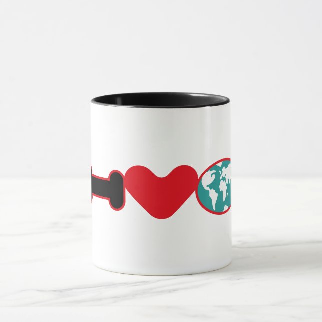 MUG I LOVE THE WORLD BY MASANSER PIXELAT (Centre)