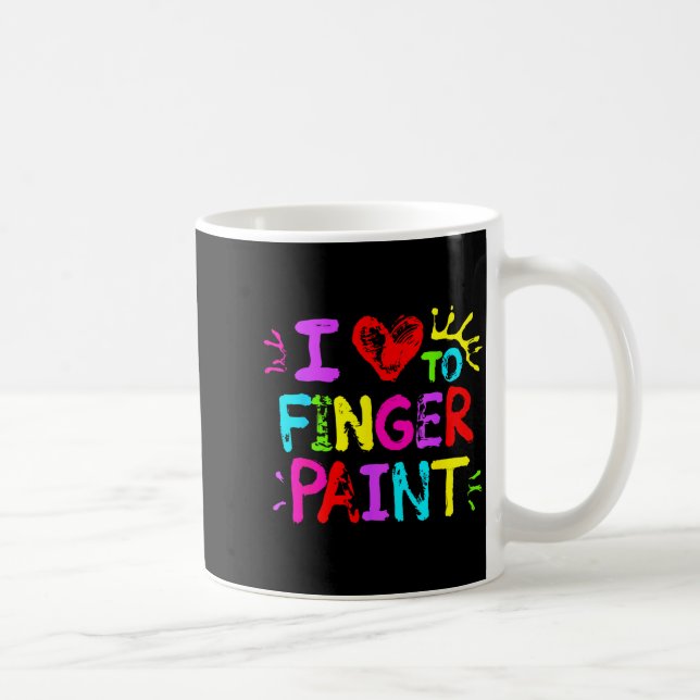 Mug I Love To Finger Paint Couple Funny Valentine Day  (Droite)