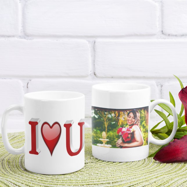 Mug I Love U Valentines Day photo (Créateur téléchargé)