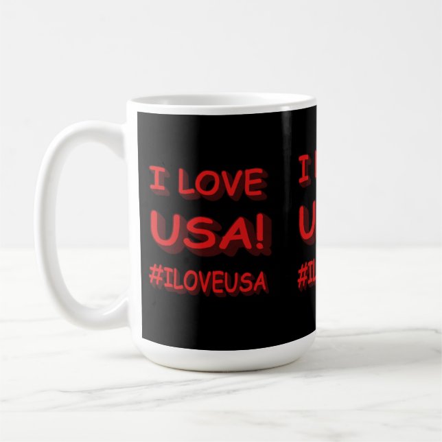 Mug "I LOVE USA" Sympa Expression Design. Commandez dè (Gauche)