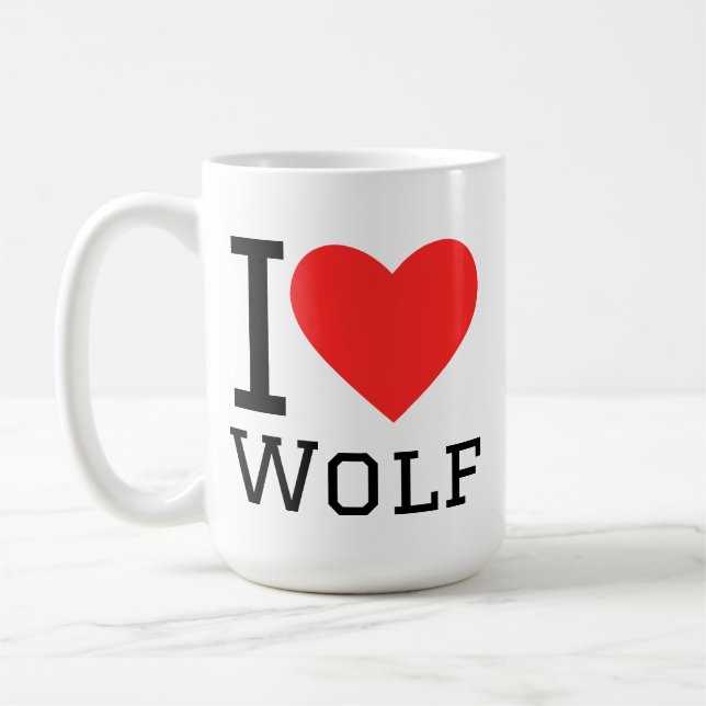 Mug I love wolf (Gauche)