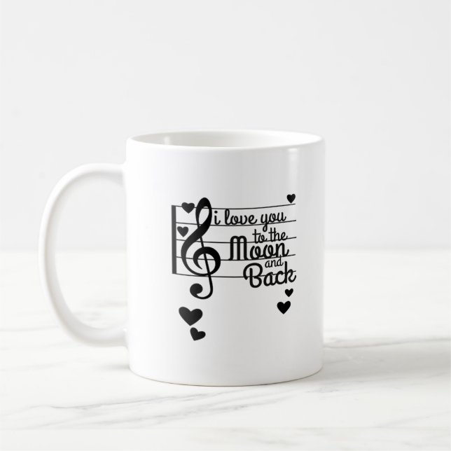 Mug I Love You To The Moon And Back Repeating Love Quo (Gauche)