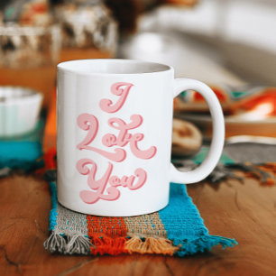 Mug I Love You Valentine's Day Cup Retro Pink