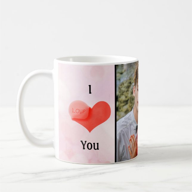 Mug I Love You with Personal Photo (Gauche)