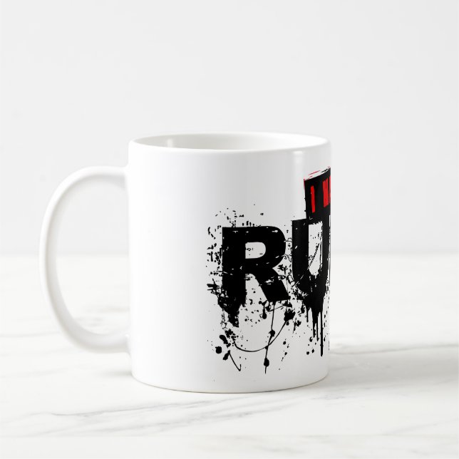 Mug i make rules slogan citation (Gauche)