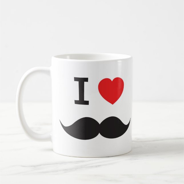 Mug I moustache de coeur (Gauche)