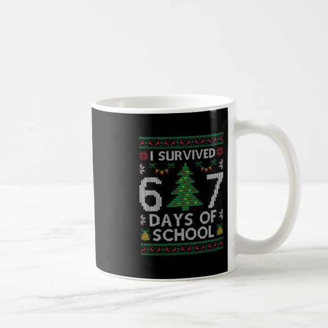 Mug I Survived 67 Days Of School Funny Six Seven Meme  (Droite)