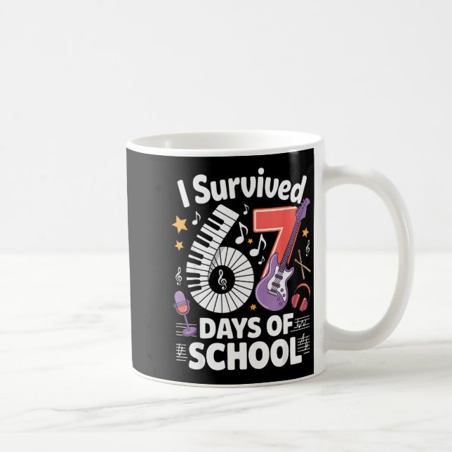 Mug I Survived 67 Days Of School - Teachers Students M (Droite)