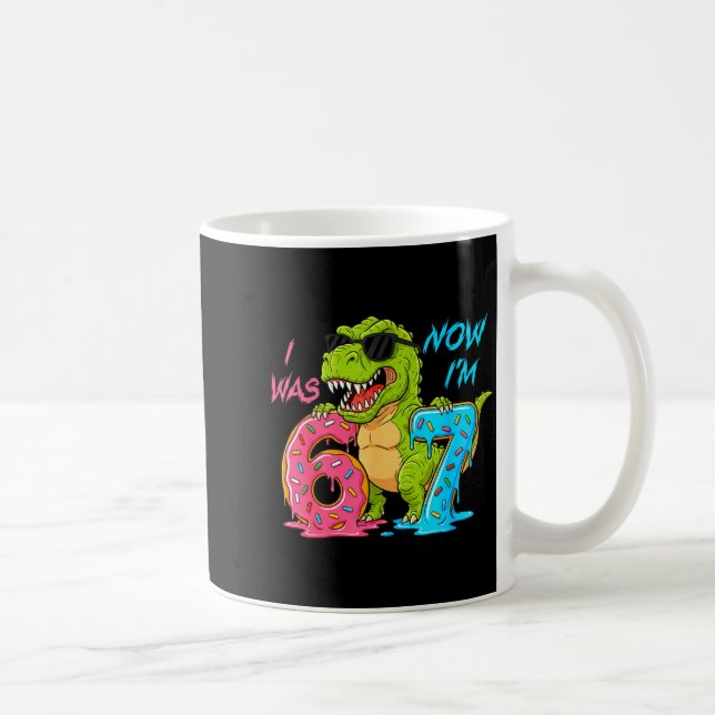 Mug I Was Six Now I'm Seven T-rex Dinosaur 67 Meme 7th (Droite)