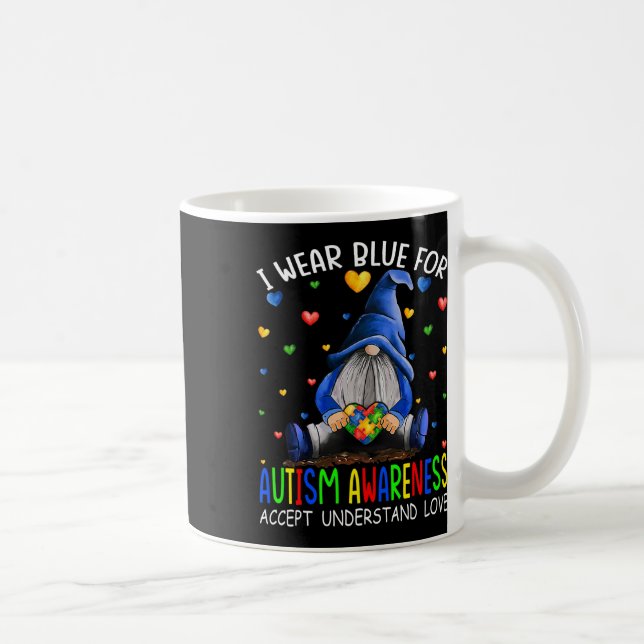 Mug I Wear Blue for Autism Aware Accept (Droite)