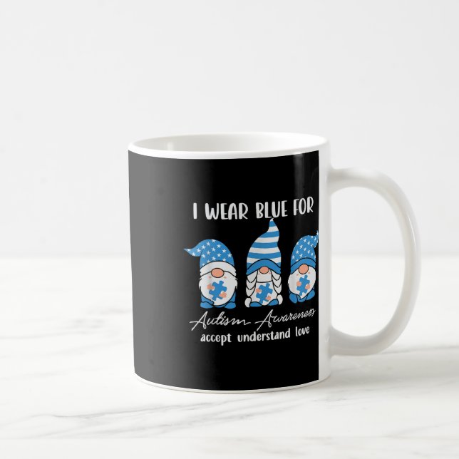 Mug I Wear Blue for Autism Aware Accept (Droite)