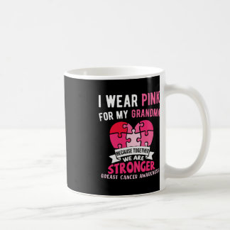Mug I Wear Pink For My Grandma Elephant Breast Cancer