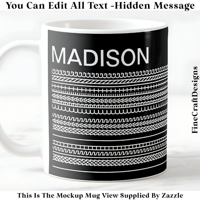 Mug I Wish I Was Crafting & Name Hidden Message 090W (Créateur téléchargé)