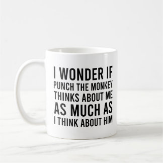 Mug I Wonder if Punch the Monkey Think About Me Monkey