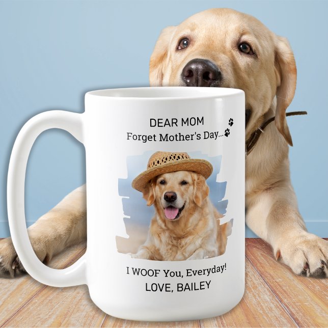 Mug I Woof You Dog Mom Happy Mother's Day Pet Photo (Créateur téléchargé)