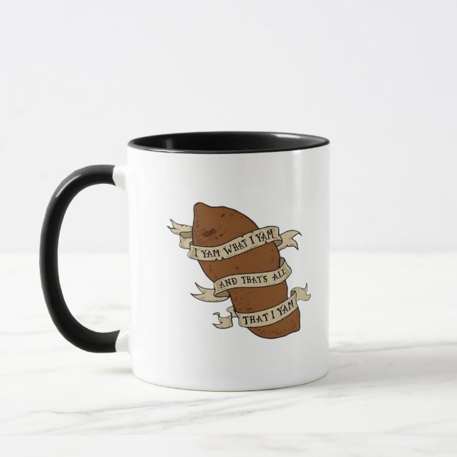 Mug I Yam What I Yam Classic Citation Drôle (Gauche)