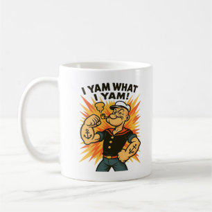 Mug I Yam What I Yam Popeye Citation de dessin classiq