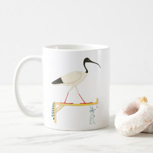 Mug Ibis Illustration & Thoth Hiéroglyphique
