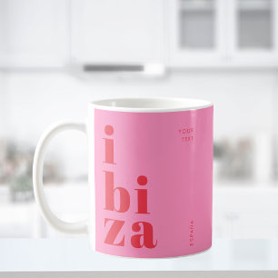 Mug Ibiza rose élégant Espagne