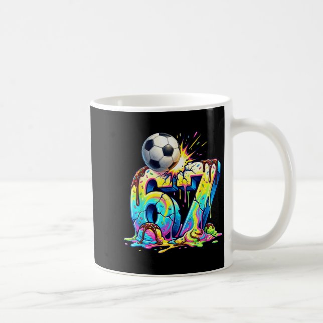 Mug Ice Cream Drip Soccer 67 Six Seven Funny Gen Alpha (Droite)