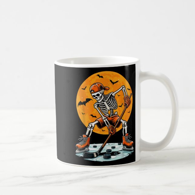 Mug Ice Hockey Skeleton Soky Boys Halloween Hockey Pla (Droite)