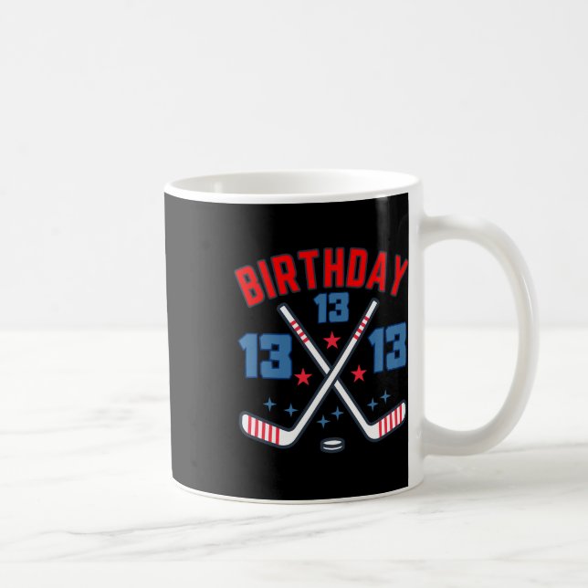 Mug Ice Hockey Thirteen Birthday Boy 13th Party Boys A (Droite)