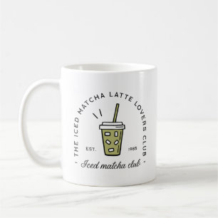 Mug Iced matcha latte amoureux club fille esthétique d