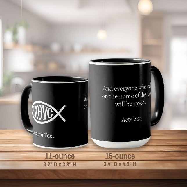 Mug Ichthys Christian Symbol (Créateur téléchargé)