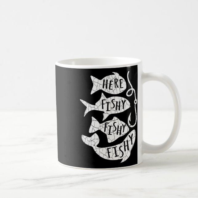 Mug Ici Poisson Poisson Drôle Cadeau Pour Les Amateurs (Droite)