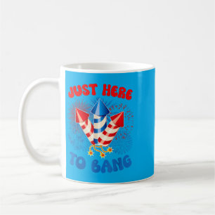 Mug Ici pour claquer drôle 4 juillet drapeau américain