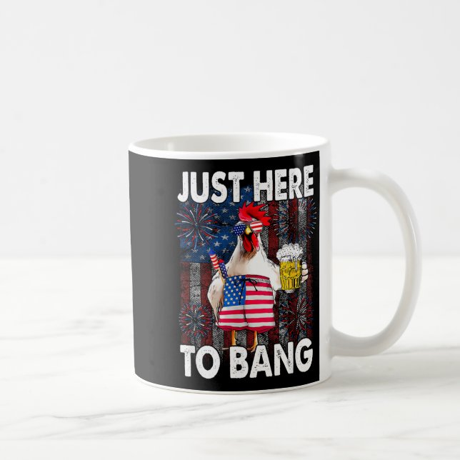 Mug Ici pour faire exploser Funny Chicken USA Feux d'a (Droite)