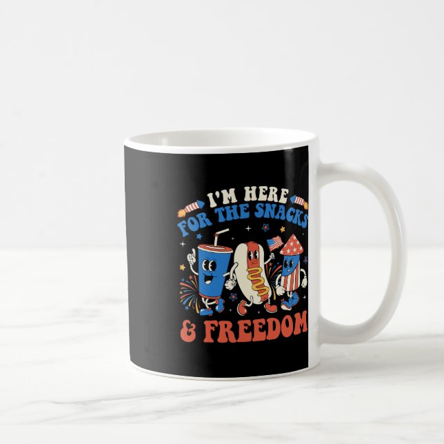 Mug Ici Pour Les Snacks Et Freedom Boy Girl Enfant 4th (Droite)
